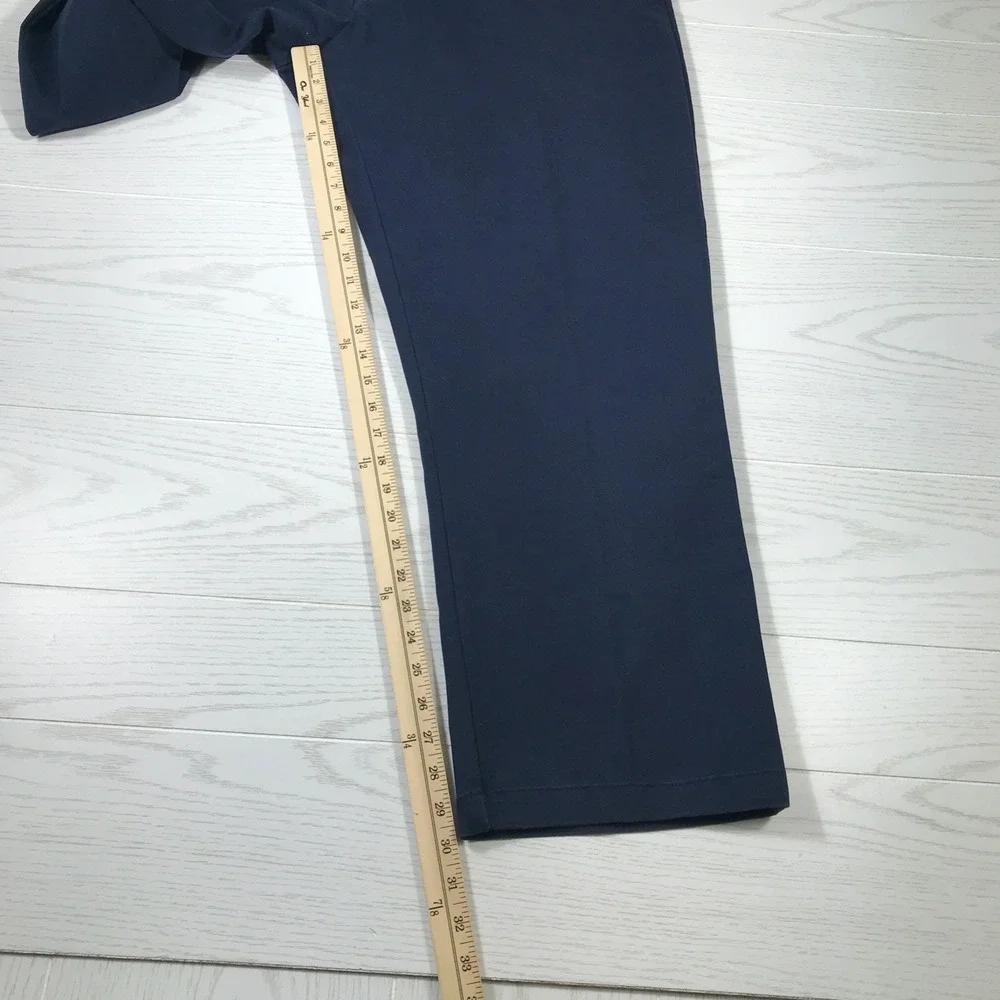 Izod SportFlex Chino Pants 44x30 Blue Flat Front Big & Tall Stretch Preppy New